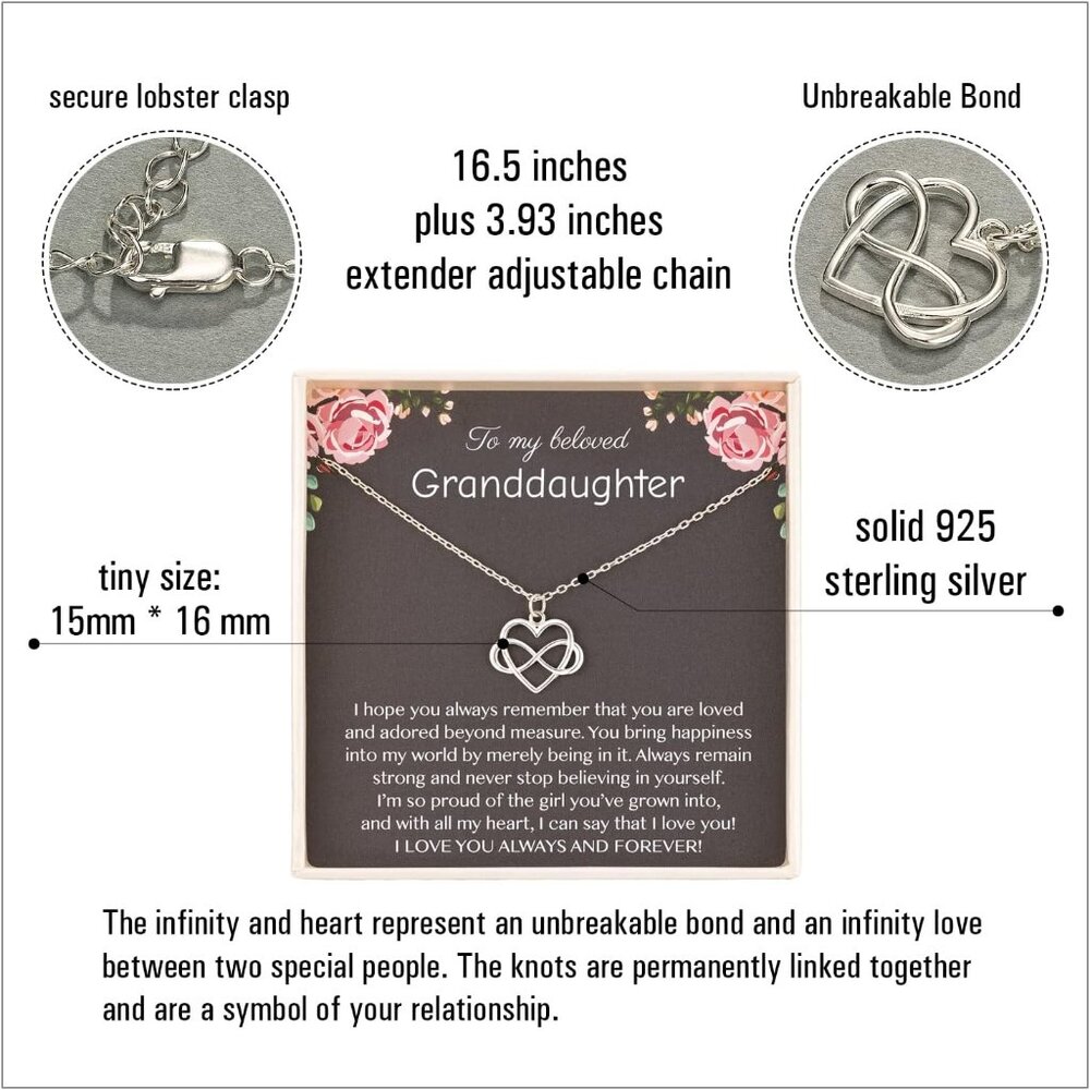 Sterling Silver Necklace Tiny Infinity Heart Gift… - image 3